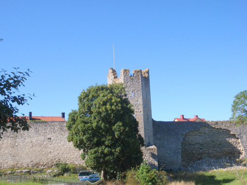 Outside the walled city of Visby.